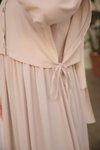 Açık Bej Ankanoor Önlüklü Medine İpeği Elbise