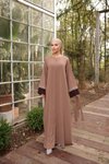 Açık Camel Ankanoor Kolu Çift Biyeli Ferace