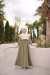 Çağla Ankanoor Önlüklü Oversize Keten Elbise