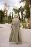 Çağla Ankanoor Önlüklü Oversize Keten Elbise