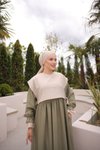 Çağla Ankanoor Önlüklü Oversize Keten Elbise