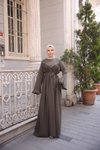 Haki Ankanoor V Robalı Biyeli Belmando Elbise