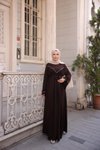 Kahverengi Ankanoor V Robalı Biyeli Belmando Elbise