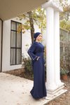 Lacivert Ankanoor Gizli Patlı Biyeli Abaya Kol Ferace