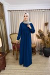 فستان بلو انكا نور بحافة أزرار جزئية محبوك