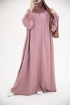 Pudra Ankanoor Modal Cupra Büzgü Detaylı Düğmeli Elbise