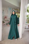Zümrüt Ankanoor Medine İpeği Şallı Elbise