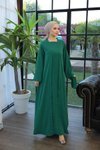Zümrüt Yeşili Ankanoor Abaya Görünümlü Elbise