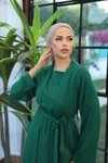 Zümrüt Yeşili Ankanoor Abaya Görünümlü Elbise