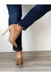 Nude Stiletto Yüksek İnce Topuklu Ayakkabı