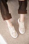 Nut D094 Sneaker Yüksek Taban Bağcıklı Bez Spor Ayakkabı
