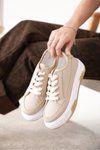 Nut D094 Sneaker Yüksek Taban Bağcıklı Bez Spor Ayakkabı