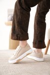 Nut D094 Sneaker Yüksek Taban Bağcıklı Bez Spor Ayakkabı