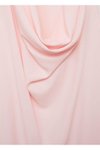 Pastel Pembe Çiçek Detaylı Drape Bluz
