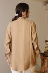 Camel Uzun Boncuk İşlemeli Gömlek