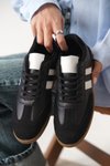 Siyah Beyaz Garantili Agnus Ortopedik Sneaker Spor Ayakkabı