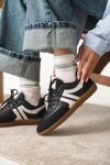 Siyah Beyaz Garantili Carina Ortopedik Sneaker Spor Ayakkabı