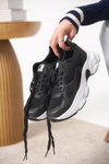 Siyah Beyaz Garantili Ortopedik Sneaker Spor Ayakkabı