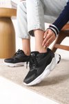Siyah Beyaz Garantili Ortopedik Sneaker Spor Ayakkabı