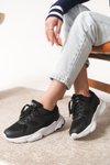 Siyah Beyaz Garantili Ortopedik Sneaker Spor Ayakkabı