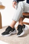 Siyah Beyaz Garantili Ortopedik Sneaker Spor Ayakkabı
