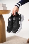 Siyah Beyaz Garantili Ortopedik Sneaker Spor Ayakkabı