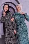 Siyah Bürümcük Tesettür Elbise