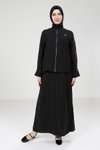 Siyah Ceketli Tesettür Elbise