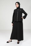 Siyah Ceketli Tesettür Elbise