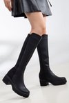 Siyah D080 Garantili Çekme Çizme Bot Bootie