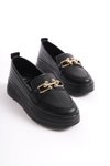 Siyah D602 Ortopedik Garantili Loafer Ayakkabı