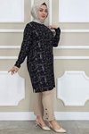 Siyah Desenli Tunik