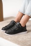 Siyah Garantili Ortopedik Sneaker Spor Ayakkabı