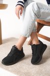 Siyah Garantili Ortopedik Sneaker Spor Ayakkabı