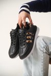 Siyah Garantili Ortopedik Sneaker Spor Ayakkabı
