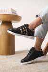 Siyah Garantili Ortopedik Sneaker Spor Ayakkabı