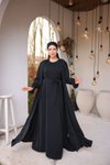 Siyah İkili Abaya Tesettür Takım