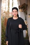 Siyah İkili Abaya Tesettür Takım