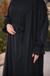 Siyah İkili Abaya Tesettür Takım