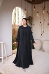 Siyah İkili Abaya Tesettür Takım