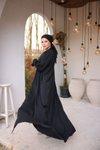 Siyah İkili Abaya Tesettür Takım