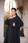 Siyah İkili Abaya Tesettür Takım