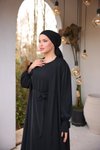 Siyah İkili Abaya Tesettür Takım