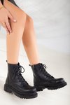 Black Orthopedic Boot Bootie