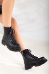Siyah Ortopedik Bot Bootie