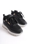 Siyah Ortopedik Garantili Sneaker Spor Ayakkabı