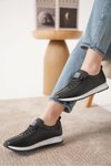 Siyah Ortopedik Sneaker Spor Ayakkabı