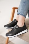 Siyah Ortopedik Sneaker Spor Ayakkabı