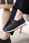 Siyah Ortopedik Sneaker Spor Ayakkabı