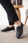 Siyah Ortopedik Sneaker Spor Ayakkabı
